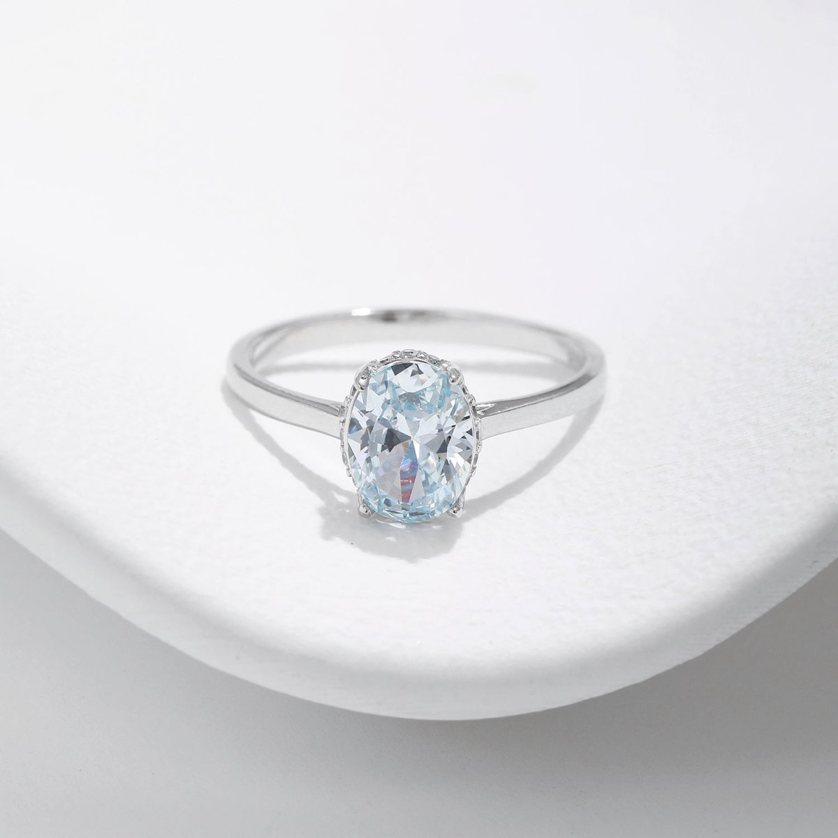 Aquamarine Radiance Ring - Diamoray