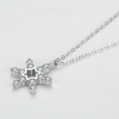 Crystal Snowflake Necklace - Diamoray