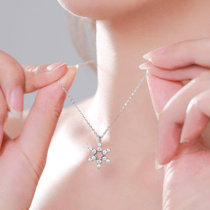 Crystal Snowflake Necklace - Diamoray