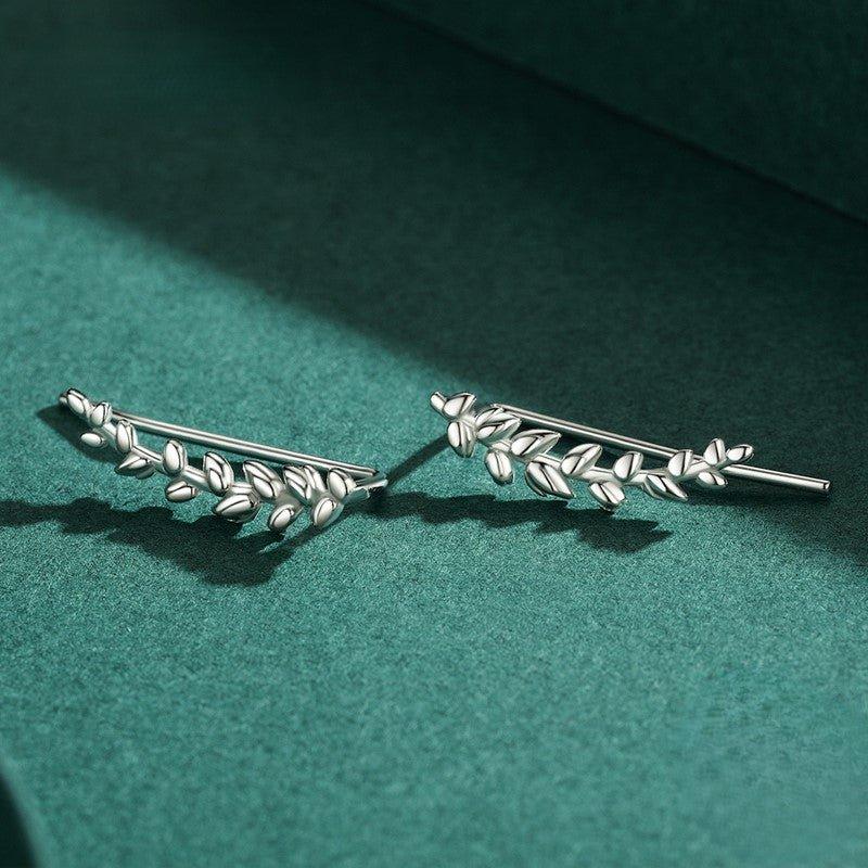 Leafy Luster Earrings - Diamoray