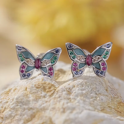 Gleaming Butterfly Earrings