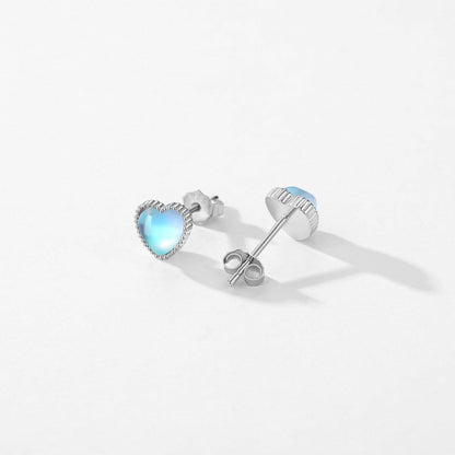 Sky Blue Heart Earrings - Diamoray