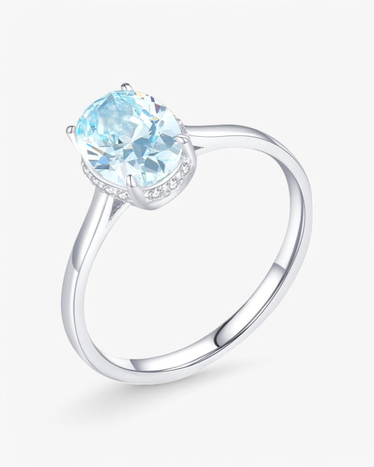 Aquamarine Radiance Ring